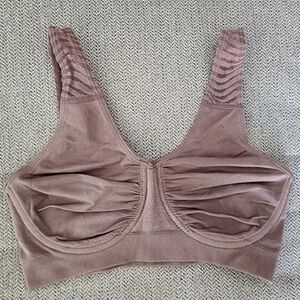 Rhonda Shear Seamless Taupe Bralette, Buttery Soft with Support, Size Small
